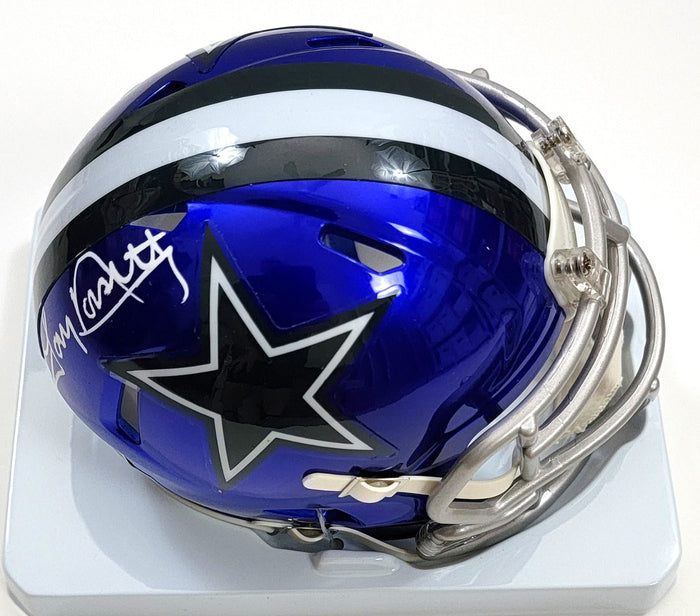 Tony Dorsett Signed Dallas Cowboys Flash Mini Helmet - Beckett-Powers Sports Memorabilia