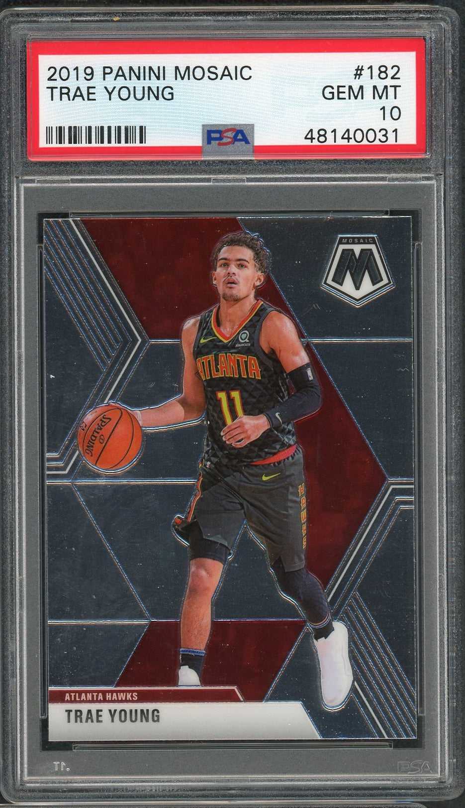 Trae Young 2019 Panini Mosaic Basketball Card #182 Graded PSA 10 GEM MINT-Powers Sports Memorabilia