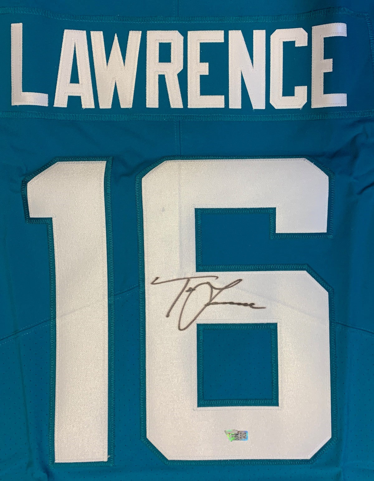Trevor Lawrence Autographed Jacksonville Jaguars Signed Nike Elite Football Teal Jersey Fanatics Authentic COA-Powers Sports Memorabilia