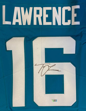 Trevor Lawrence Autographed Jacksonville Jaguars Signed Nike Elite Football Teal Jersey Fanatics Authentic COA-Powers Sports Memorabilia