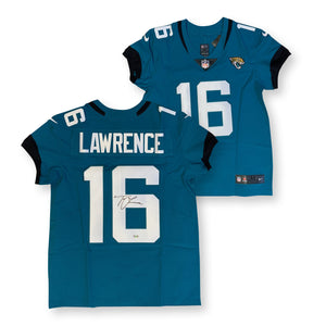 Trevor Lawrence Autographed Jacksonville Jaguars Signed Nike Elite Football Teal Jersey Fanatics Authentic COA-Powers Sports Memorabilia