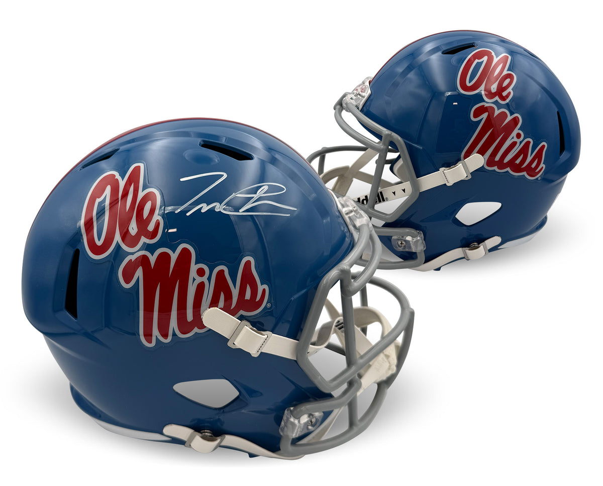 Trinidad Chambliss Signed Ole Miss Full Size Replica Helmet Beckett-Powers Sports Memorabilia