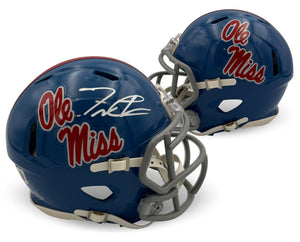 Trinidad Chambliss Autographed Ole Miss Mini Helmet Beckett-Powers Sports Memorabilia