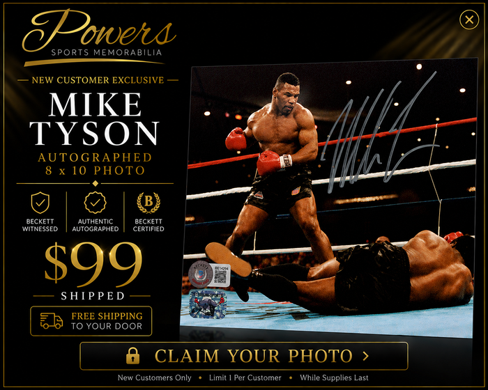Mike Tyson Signed 8x10 Boxing Photo Beckett Authentic-Powers Sports Memorabilia