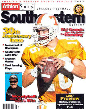 Peyton Manning unsigned Tennessee Vols 1997 Cover 8 x 10-Powers Sports Memorabilia