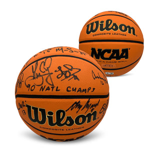 1990 UNLV Rebels Autographed National Championship Team Signed Full Sized Basketball Beckett COA-Powers Sports Memorabilia