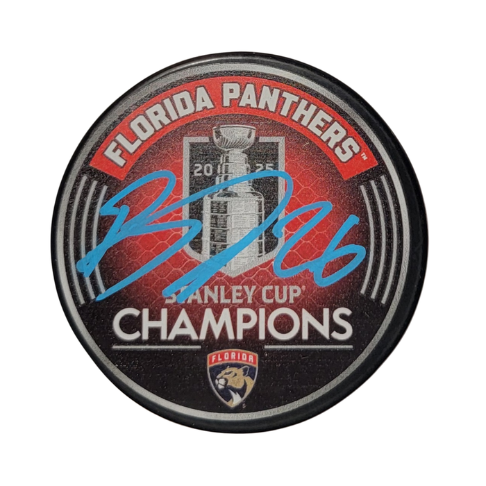 Uvis Balinskis Signed 2025 Florida Panthers Stanley Cup Champions Hockey Puck | - JSA-Powers Sports Memorabilia