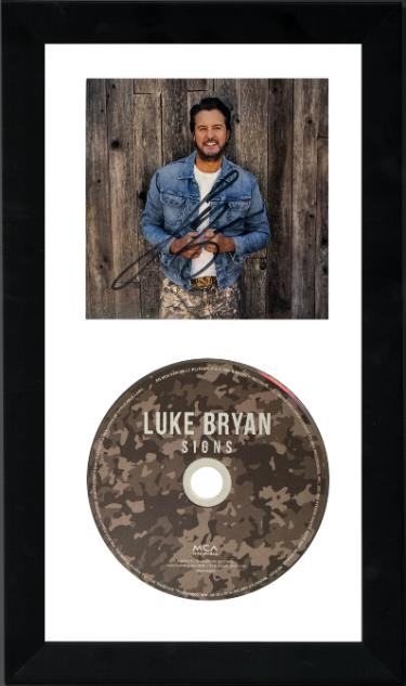 Luke Bryan Autographed 2026 SIGNS MCA Records 4.75x4.75 Art Insert/CD 6.5x12 Custom Framing- COA (Hunt Edition) Country/Pop Music-Powers Sports Memorabilia