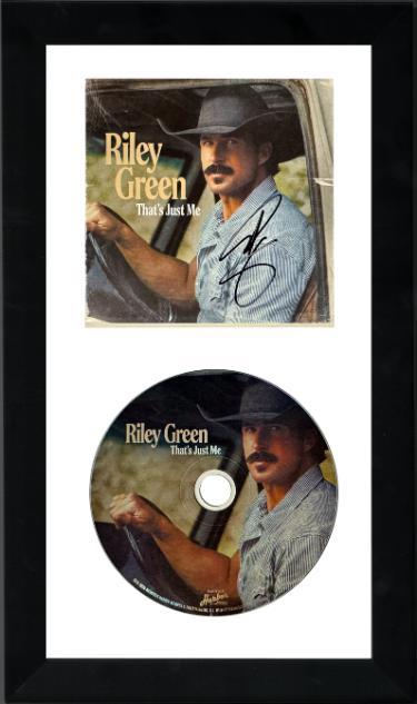 Riley Green Autographed 2026 That's Just Me CD Album Cover Booklet with CD 6.5x12 Custom Framing– COA - CTBL_v47350-Powers Sports Memorabilia