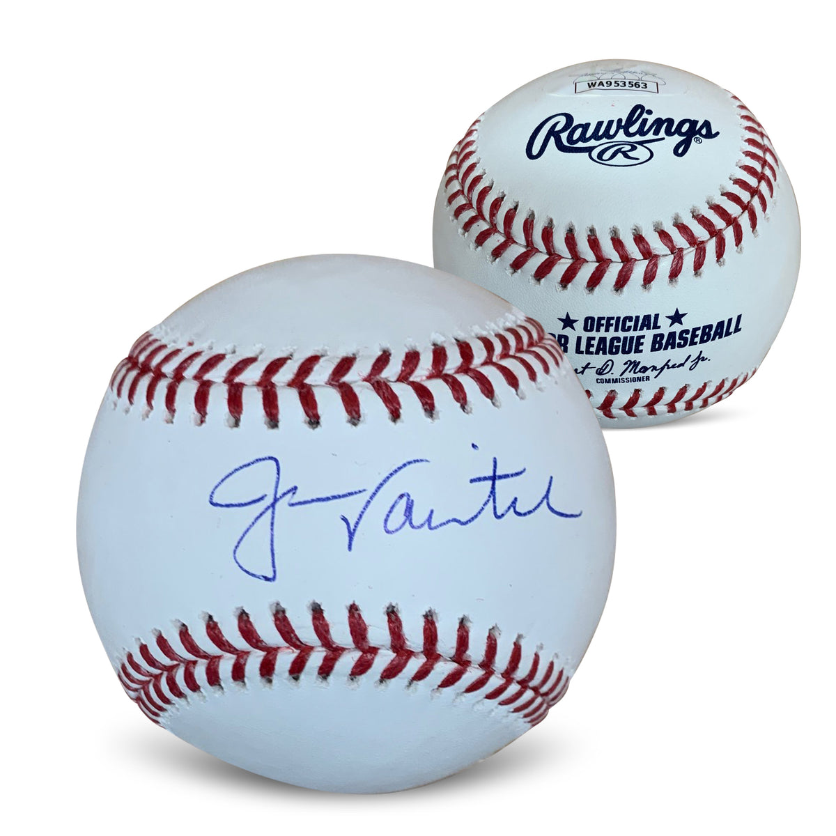 Jason Varitek Autographed MLB Signed Baseball JSA COA With UV Display Case-Powers Sports Memorabilia
