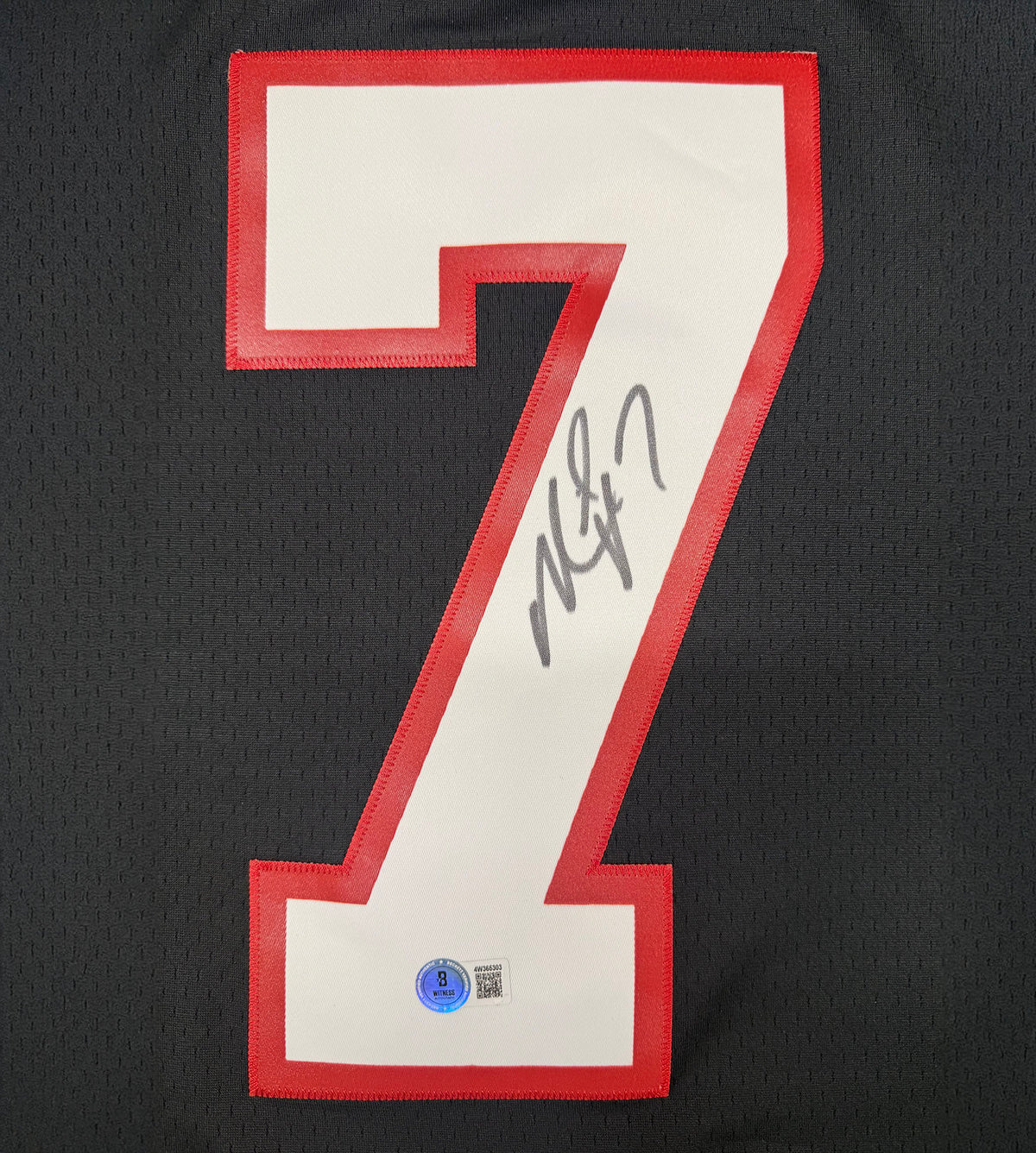 Michael Vick Autographed Atlanta Falcons Mitchell and Ness Signed Black Football Jersey Beckett Authenticated COA-Powers Sports Memorabilia
