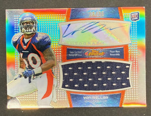 Von Miller 2011 Topps Finest Refractor Signed Football Rookie Patch Card #AJR-VM Auto 13/75-Powers Sports Memorabilia