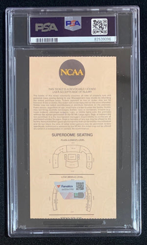 Chris Webber 1993 Final Four Timeout Signed Basketball Ticket Auto Graded PSA 9-Powers Sports Memorabilia