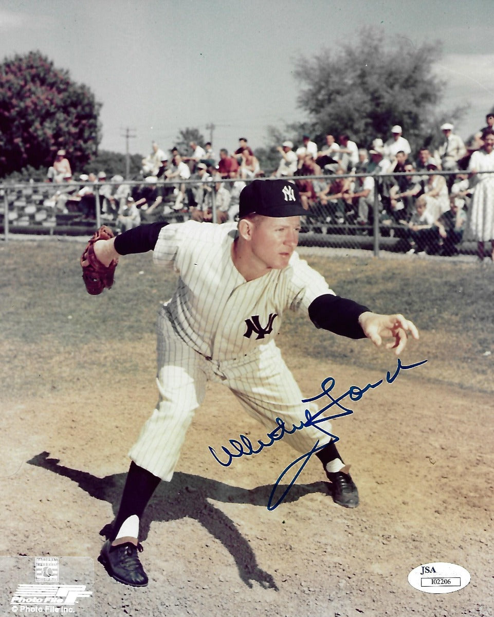 Whitey Ford Autographed New York Yankees 8x10 Photo JSA Authenticated #1-Powers Sports Memorabilia