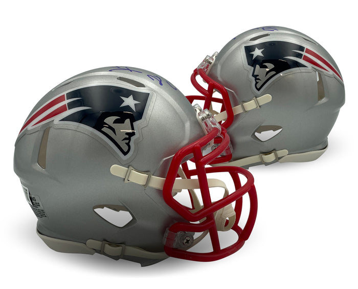 Vince Wilfork Autographed New England Patriots Signed Football Mini Helmet 2 x SUPER BOWL CHAMP Beckett COA-Powers Sports Memorabilia