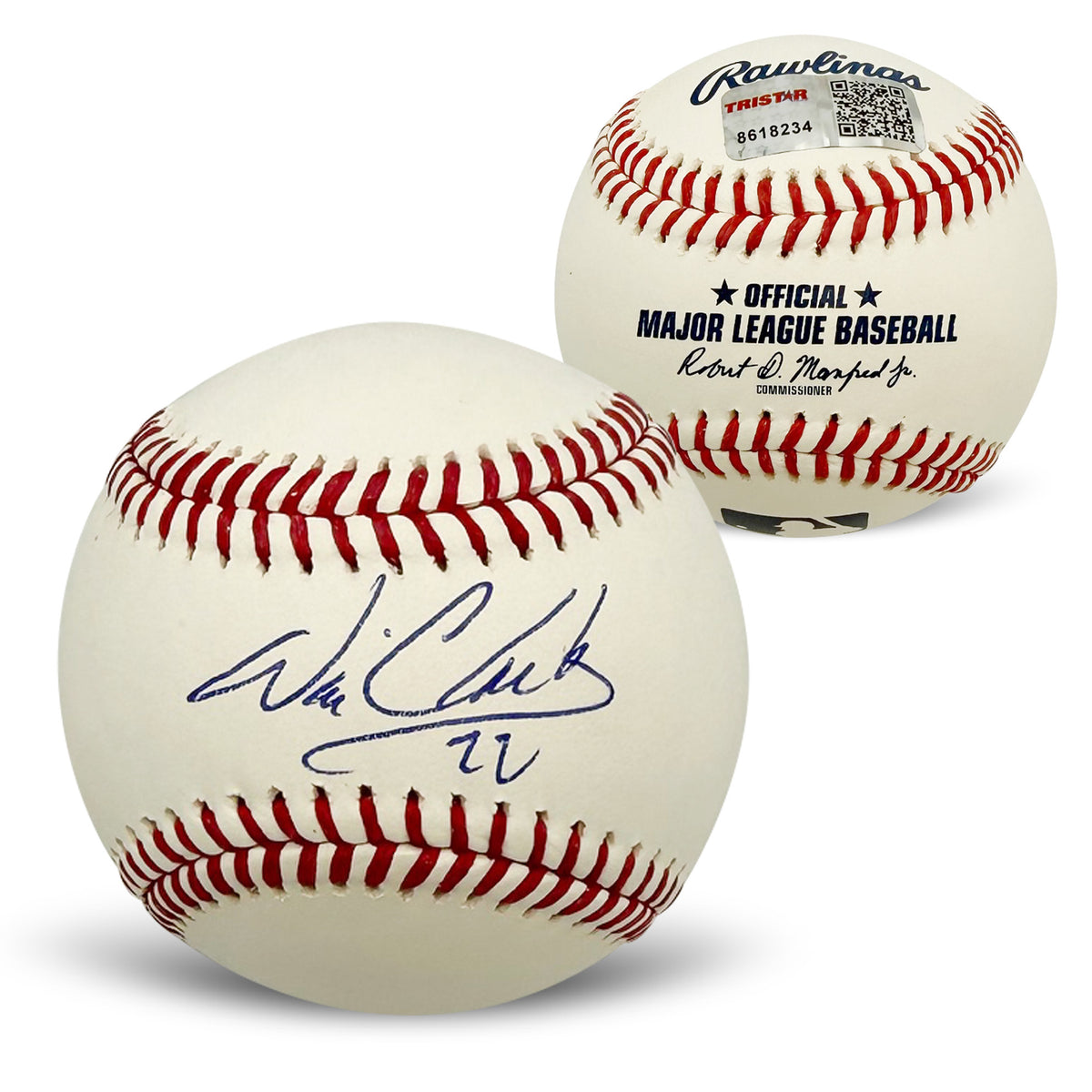 Will Clark San Francisco Giants Autographed MLB Signed Baseball TRISTAR Authenticated With UV Display Case-Powers Sports Memorabilia