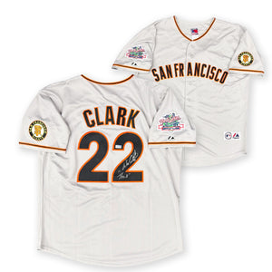 Will Clark Autographed San Francisco Giants 1989 World Series Signed Majestic Grey Baseball Jersey THRILL Inscription TRISTAR Authenticated-Powers Sports Memorabilia