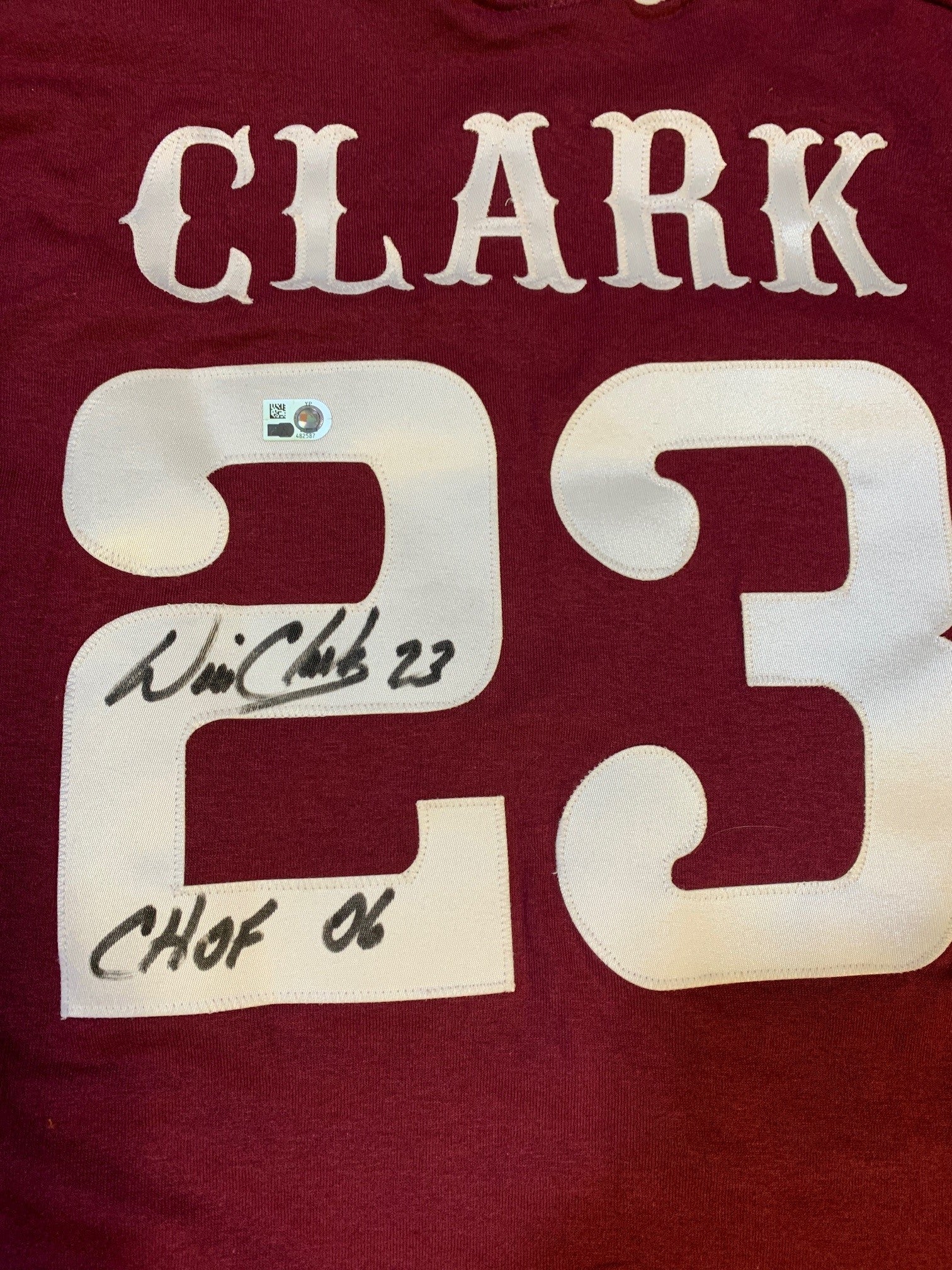 Will Clark Autographed Custom College Style Signed Baseball Jersey Hall of Fame 2006 MLB Authenticated COA-Powers Sports Memorabilia
