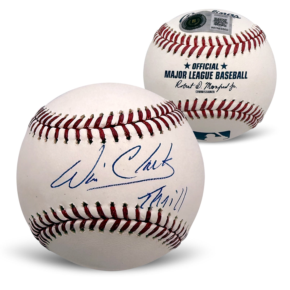 Will Clark Autographed Giants MLB Baseball THRILL Beckett-Powers Sports Memorabilia