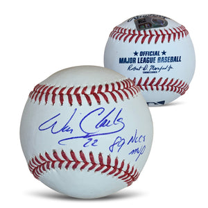 Will Clark Autographed MLB Signed Baseball 1989 NLCS MVP Hologram COA With Display Case-Powers Sports Memorabilia