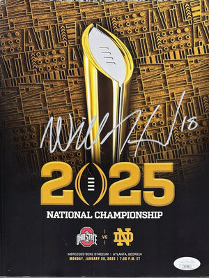 Will Howard Autographed Ohio State Buckeyes 2025 National Championship Program JSA COA-Powers Sports Memorabilia