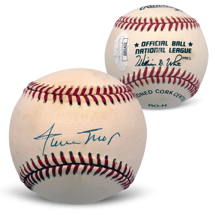 Willie Mays Autographed San Francisco Giants Signed National League Baseball JSA COA With UV Display Case ZZ01422-Powers Sports Memorabilia