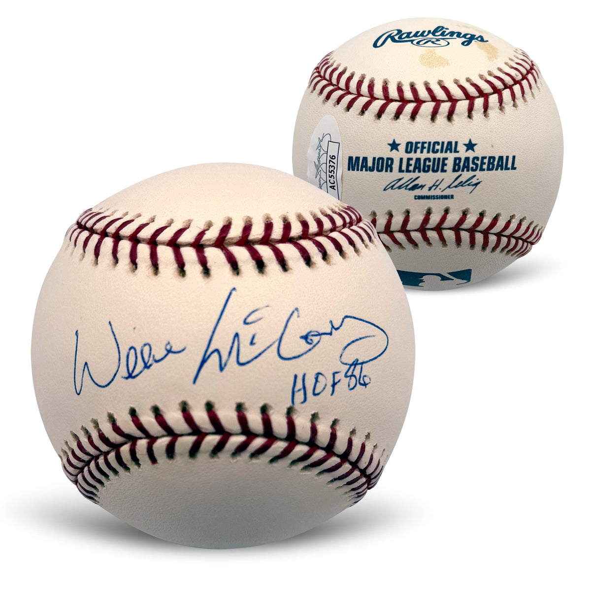 Willie McCovey Autographed HOF 86 Baseball JSA AC55376-Powers Sports Memorabilia