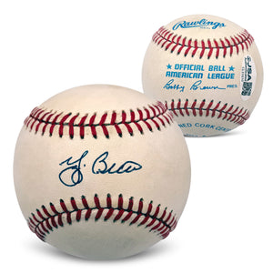 Yogi Berra Autographed New York Yankees Signed American League Baseball With UV Display Case JSA COA CL31610