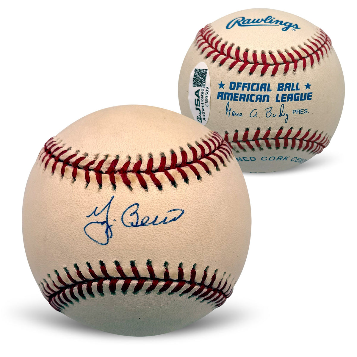 Yogi Berra New York Yankees Autographed Baseball JSA CI89589-Powers Sports Memorabilia