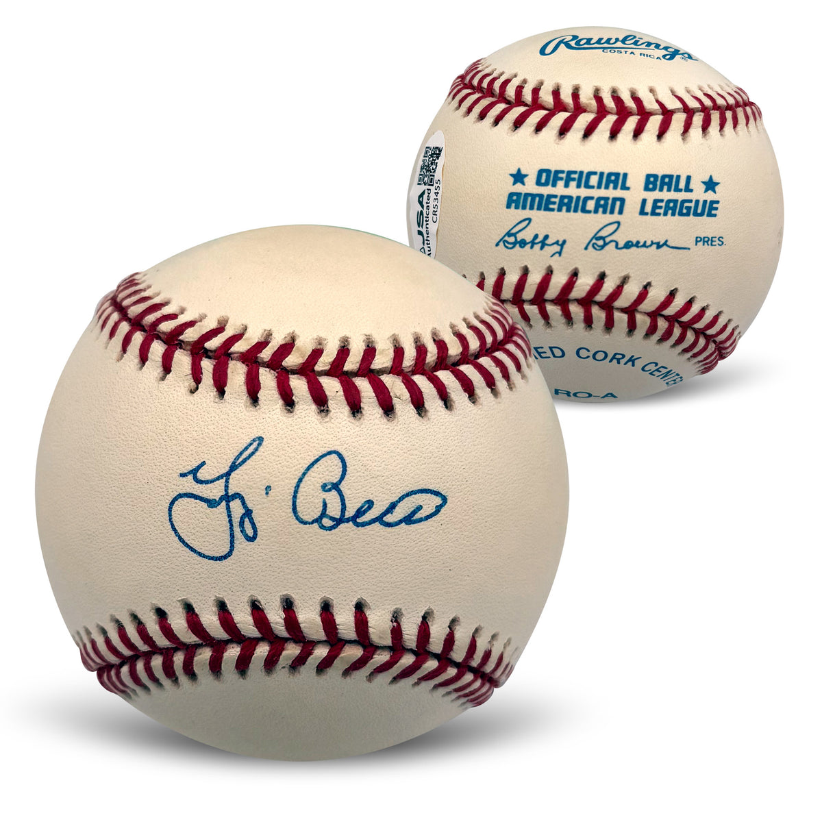 Yogi Berra Autographed New York Yankees Baseball JSA CR53455