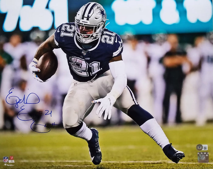 Ezekiel Elliott Signed Dallas Cowboys 16x20 Photo Beckett Witnessed #7-Powers Sports Memorabilia