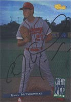 C.J. Nitkowski Chattanooga Lookouts - Reds Affiliate 1994 Classic Cream of the Crop Update Foil Autographed Card - Minor League Card. This item comes with a certificate of authenticity from Autograph-Sports. PSM-Powers Sports Memorabilia