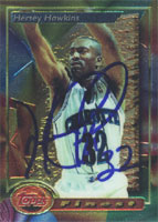 Hersey Hawkins Charlotte Hornets 1994 Topps Finest Autographed Card - Nice Card. This item comes with a certificate of authenticity from Autograph-Sports. PSM-Powers Sports Memorabilia