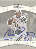 Chad Pennington New York Jets 2001 Donruss Classics Autographed Card. This item comes with a certificate of authenticity from Autograph-Sports. PSM-Powers Sports Memorabilia