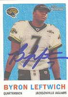 Byron Leftwich Jacksonville Jaguars 2005 Topps Heritage Autographed Card - Awesome Autograph. This item comes with a certificate of authenticity from Autograph-Sports. PSM-Powers Sports Memorabilia
