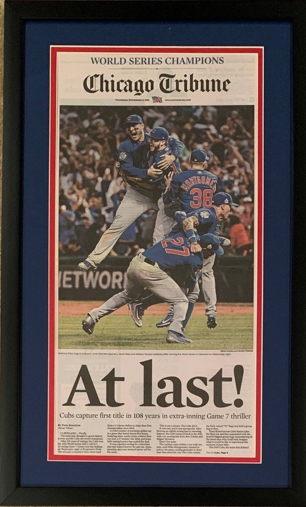 Chicago Cubs 2016 World Series Celebration 16x20 Photo Professional Framed  Plate