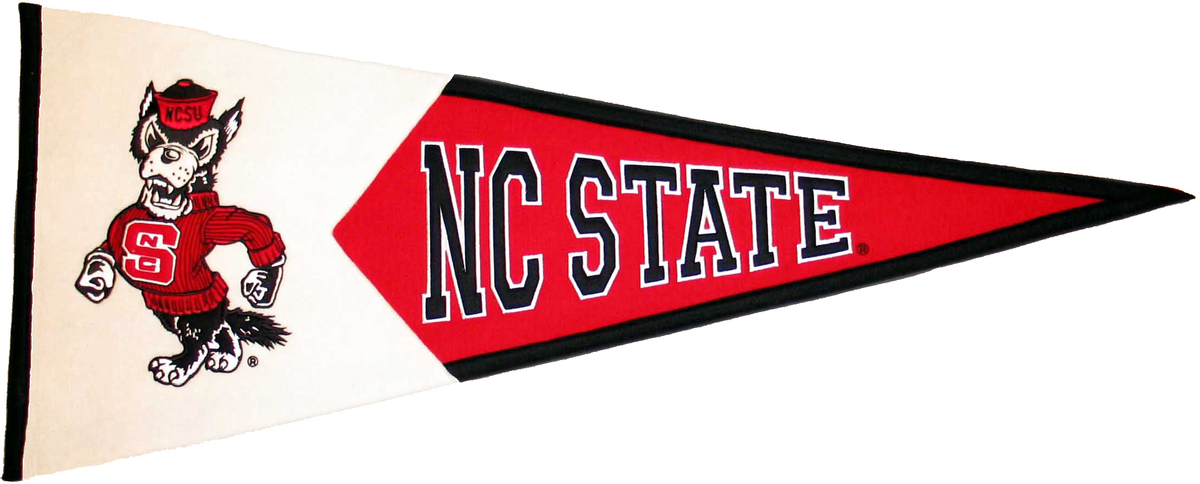North Carolina State Wolfpack NCAA Pennant Wool-Powers Sports Memorabilia