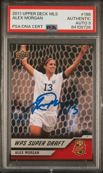 Alex Morgan 2011 Upper Deck MLS Signed Rookie Card #198 Auto PSA 9 84109726