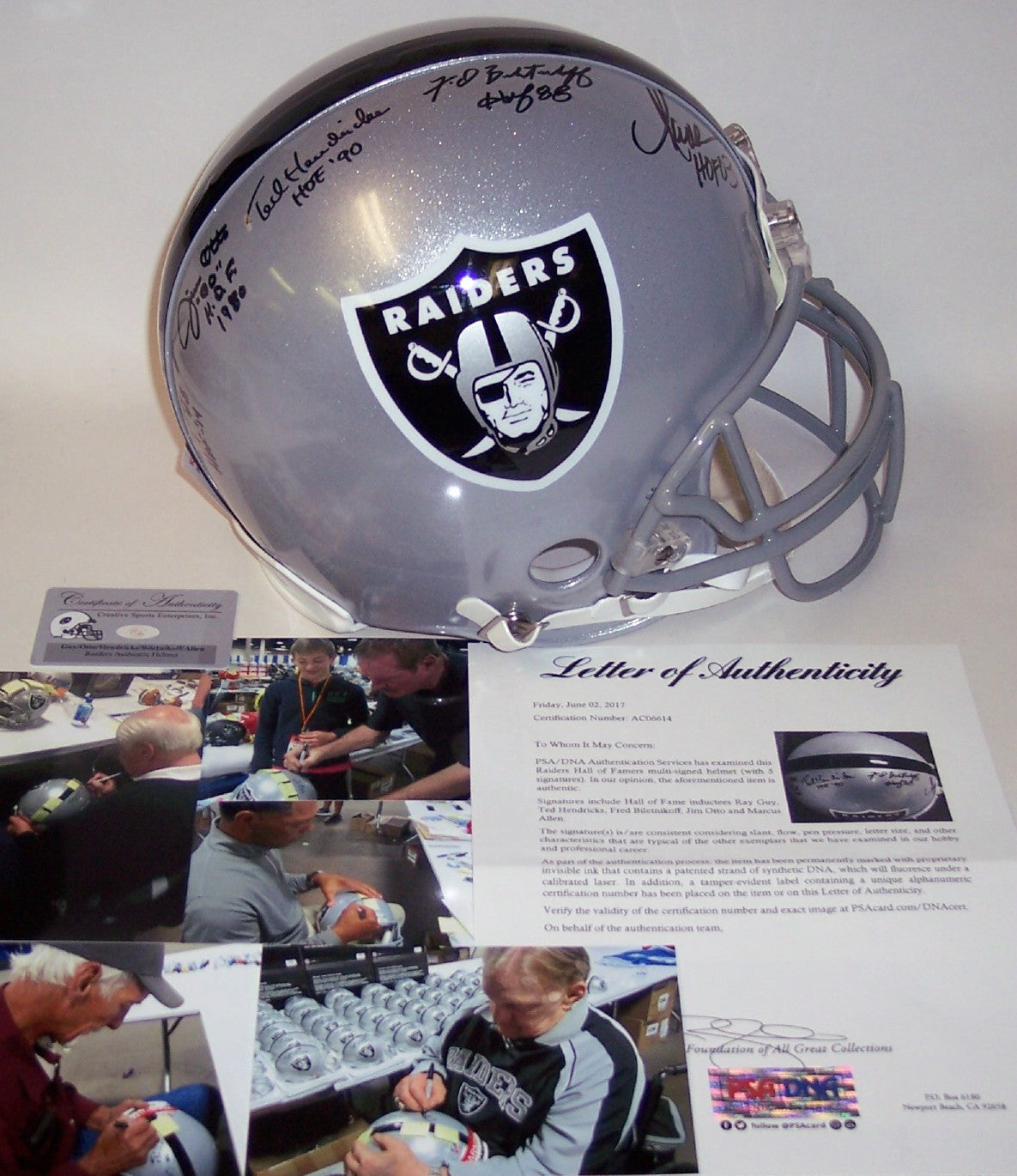 Ray Guy HOF 14 Autographed Oakland Raiders 8x10 Photo - BAS COA