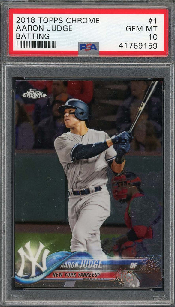 Aaron Judge 2019 Topps Chrome Batting Baseball Card #100 Graded PSA 10