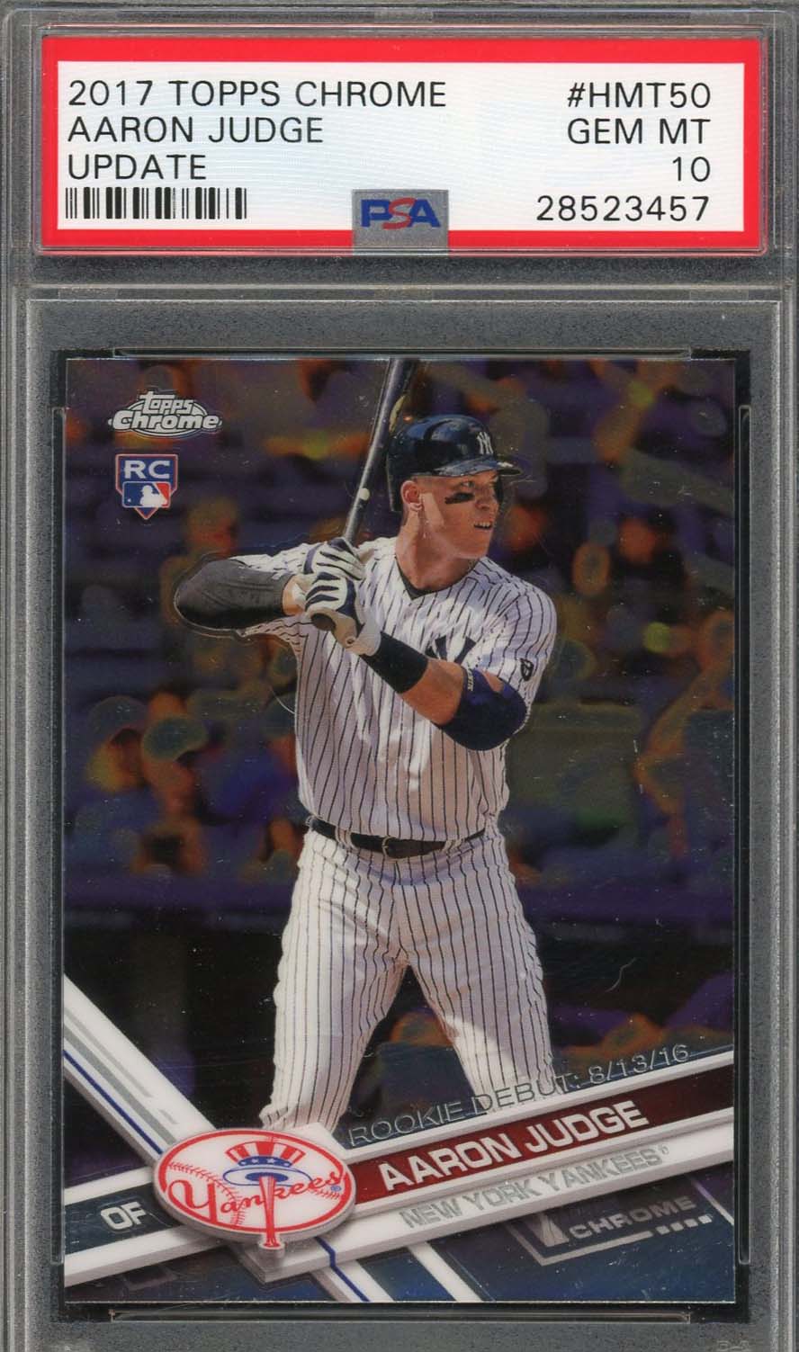 Aaron Judge 2017 Topps Chrome Update Baseball Rookie Card