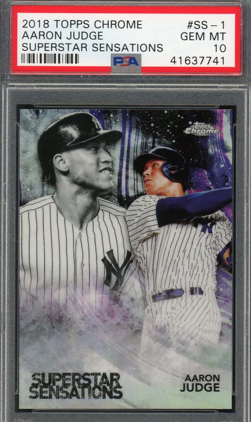 Aaron Judge 2021 Topps Chrome Baseball Card #99 Graded PSA 9