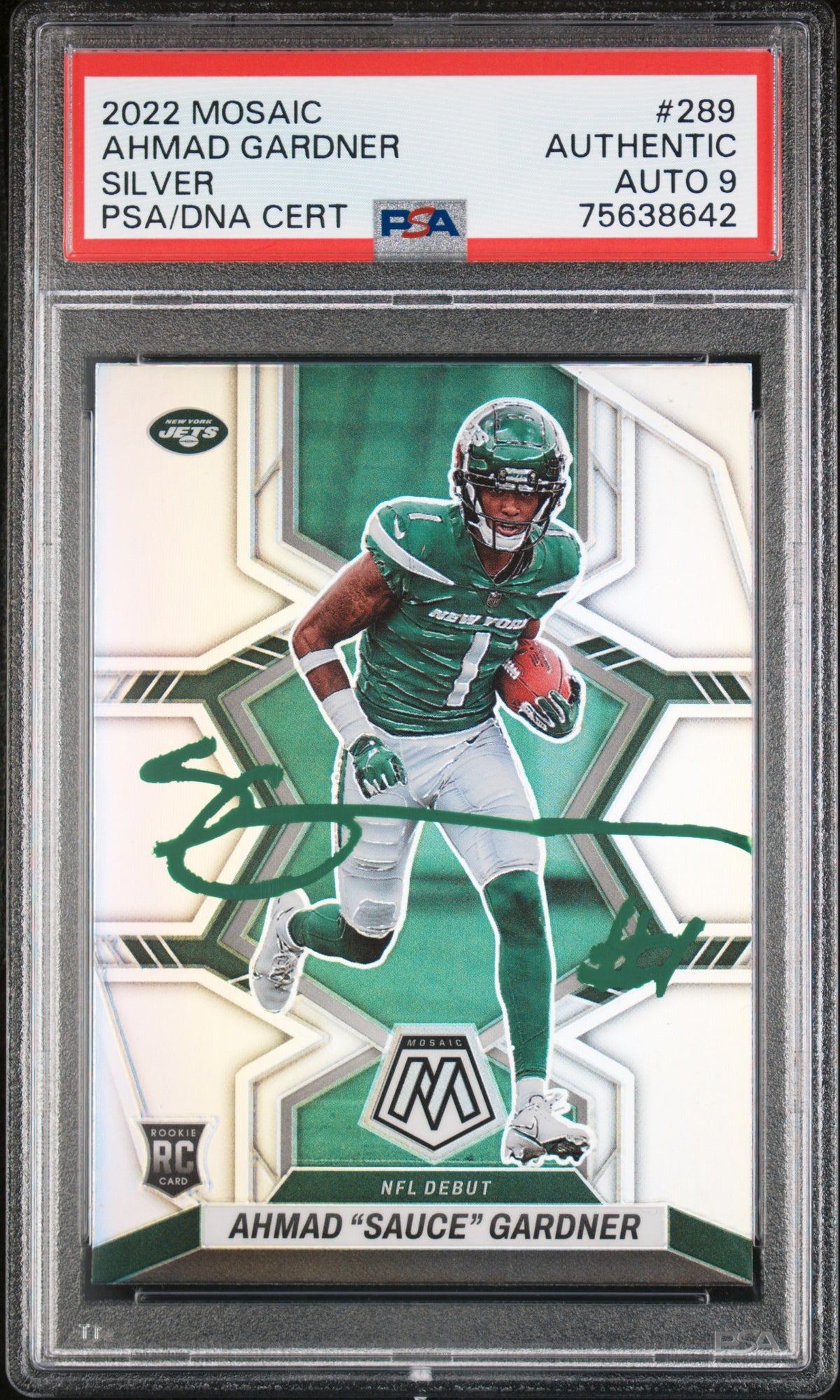 Ahmad Sauce Gardner 2022 Panini Mosaic Silver Signed Rookie Card #289