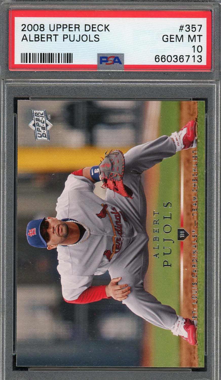 Albert Pujols 2011 Topps Prime 9 Baseball Card #PNR2 Graded PSA 10