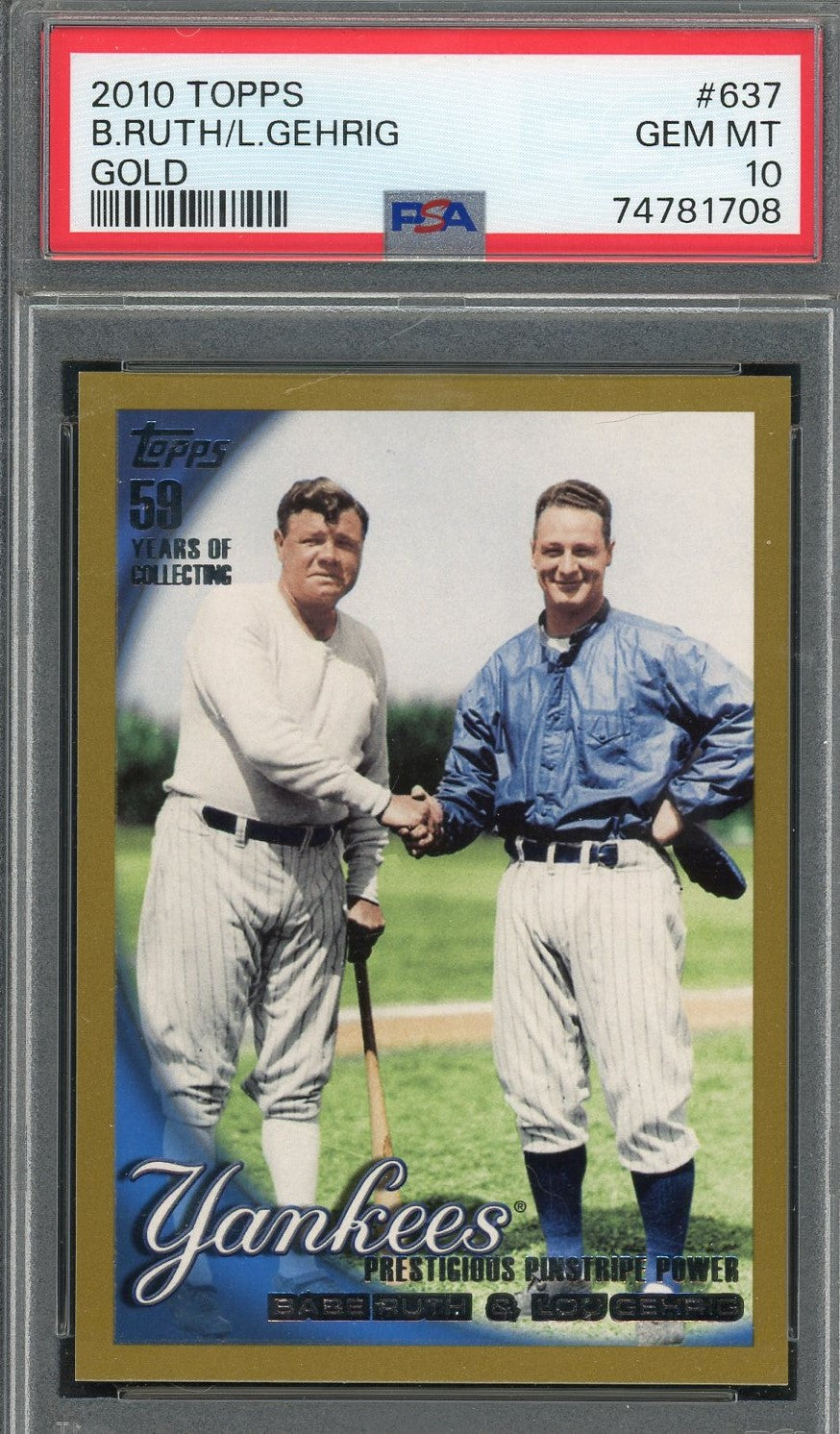 Babe Ruth 2018 Topps Living Baseball Card #100 Graded PSA 10 GEM MINT