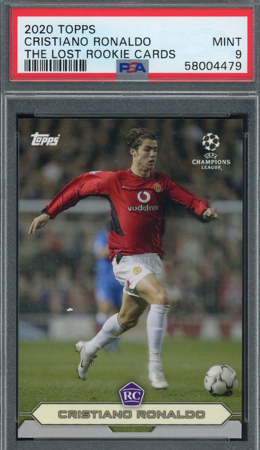 Cristiano Ronaldo 2020 Topps The Lost Rookie Soccer Card Graded PSA 9