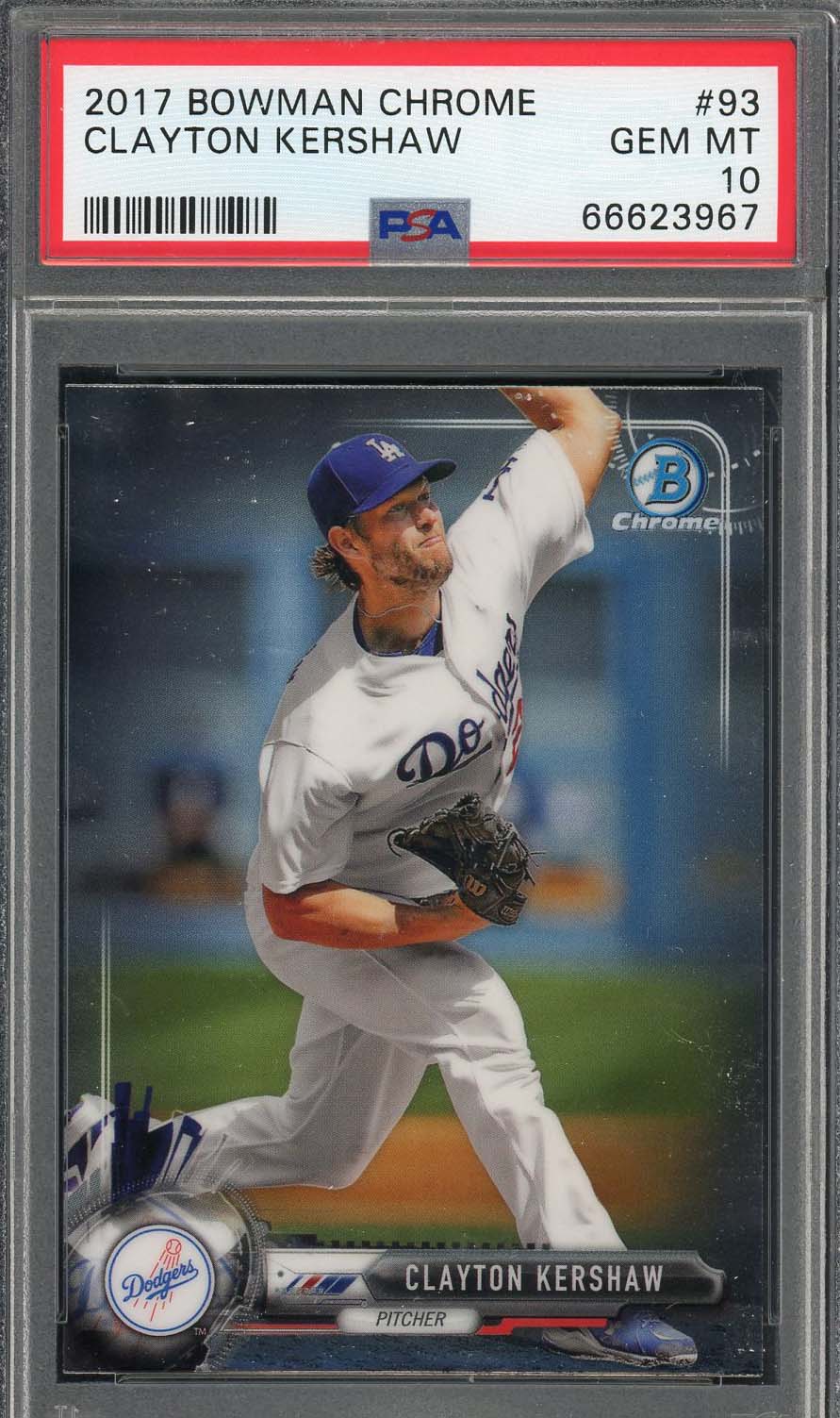 Bowman Clayton Kershaw Baseball Trading Cards