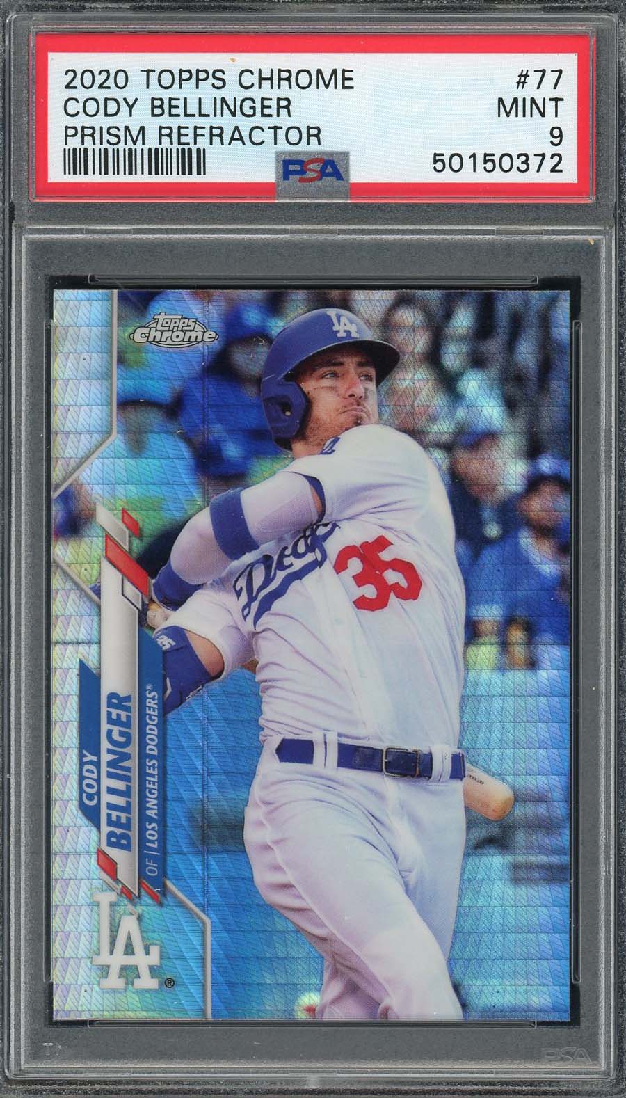 2019 Topps Chrome Cody Bellinger Los Angeles Dodgers Baseball Card