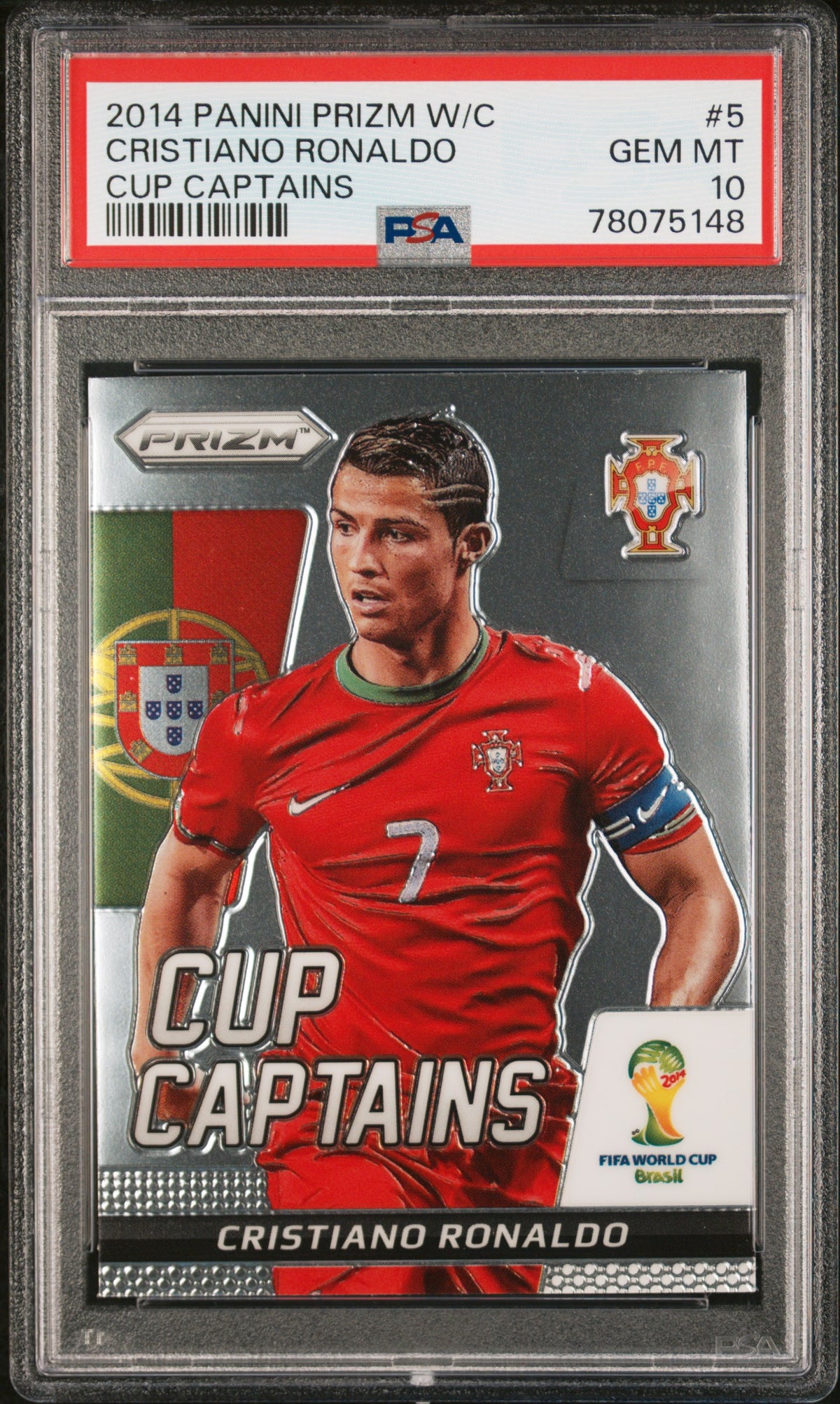 Cristiano Ronaldo 2014 Panini Prizm World Cup Captains Soccer Card #5