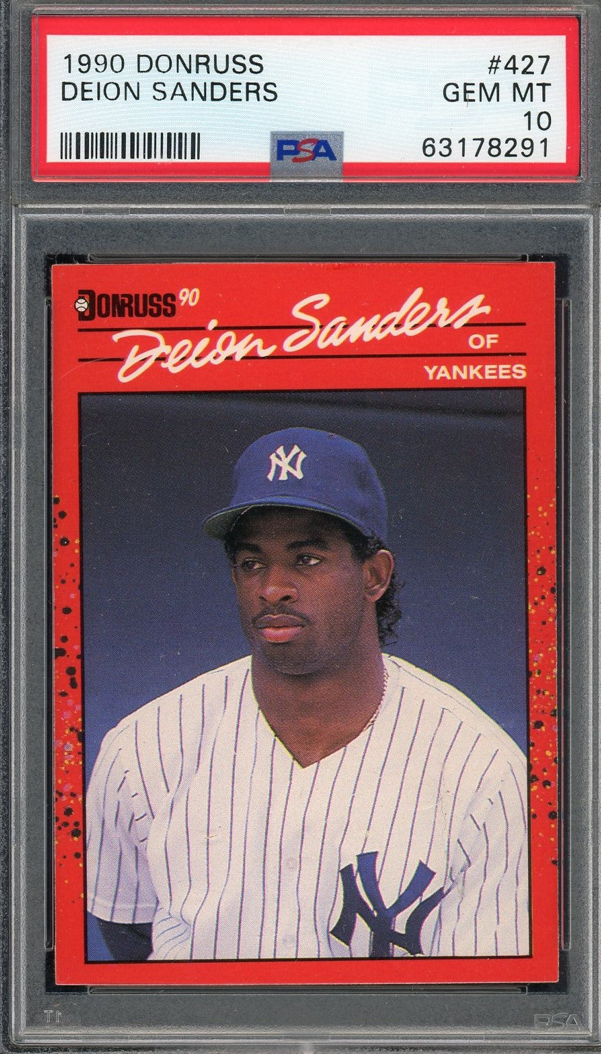 ディオン サンダース 1990 ドンラス ベースボール ルーキー カード 